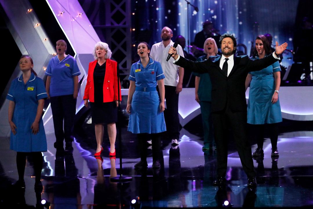 nhs voices of care singing at the royal variety performance